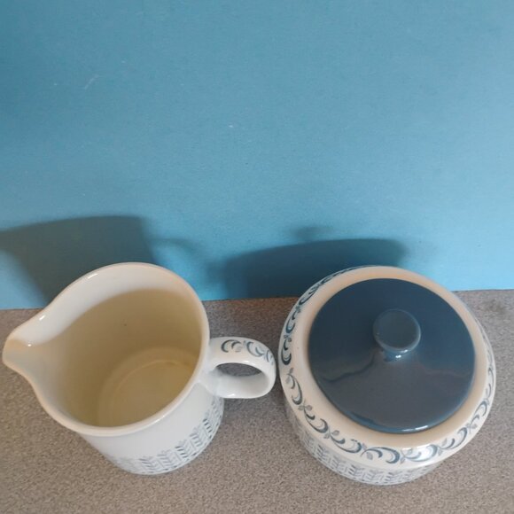 Barker Brothers England Melody Pattern Ironstone Sugar and Creamer Vintage - Picture 4 of 6